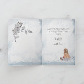 ブカスタマイズリアード・シャギー犬の母のクリスマス シーズンカード (内部)