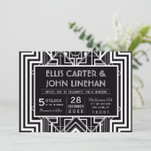 ブカスタムラックジオメトリ結婚式招待状 招待状 (スタンド正面)