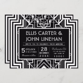 ブカスタムラックジオメトリ結婚式招待状 招待状