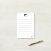 ブカスタムラックラブラドールがメモ帳を表示 ポストイット (デスク上)