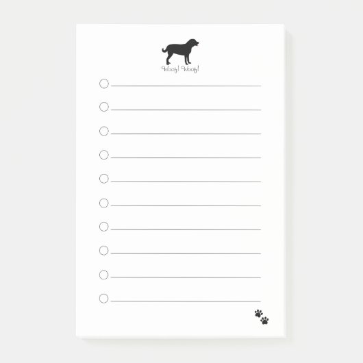 ブカスタムラックラブラドールがメモ帳を表示 ポストイット (正面)