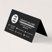 ブカスタムラックロゴミニマリストのソーシャルメディアアイコン 名刺 (正面)