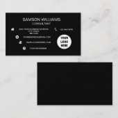 ブカスタムラックロゴミニマリストのソーシャルメディアアイコン 名刺 (正面/裏面)