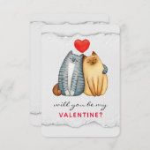 ブカスタムランティーンズデイフラットサンキューカード サンキューカード (正面/裏面)