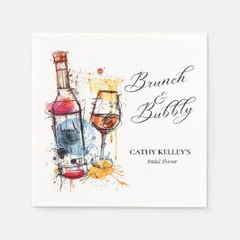 ブカスタムルンチアンドバブリーシャンパンブライダルシャワー スタンダードカクテルナプキン