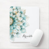 ブカスタムルーティール(緑がかった色)金ゴールドフローラマウスパッド マウスパッド (マウス)