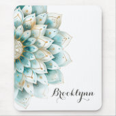 ブカスタムルーティール(緑がかった色)金ゴールドフローラマウスパッド マウスパッド (正面)