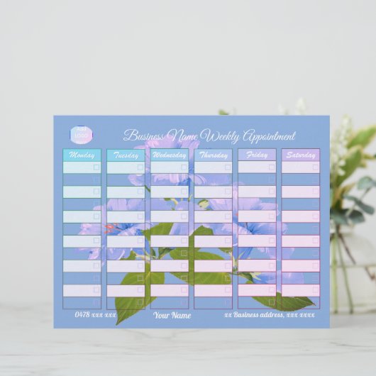 ブカスタムルーフローラビジネス週間アポイントメント レターヘッド (スタンド正面)