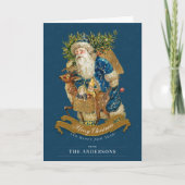 ブカスタムルーヴィンテージサンタクロースクラシッククリスマス ノートカード (正面)