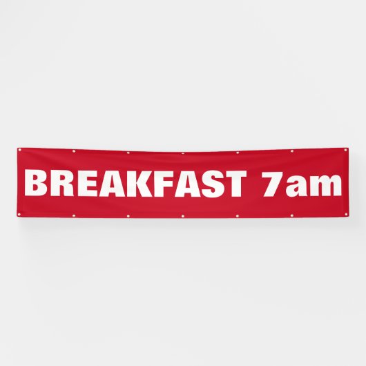 ブカスタムレックファーストラーはっきりしたジレッドホワイトビジネス 横断幕 (横)