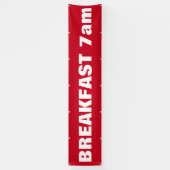 ブカスタムレックファーストラーはっきりしたジレッドホワイトビジネス 横断幕 (縦)