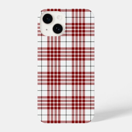 ブカナンタータン 赤白格子 iPhoneケース (裏面)