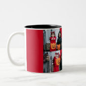 ブカボチャのジャックoランタンハッピーハローウィン2写真 ツートーンマグカップ (左)