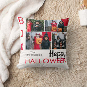 ブカボチャのジャックoランタンハロウィンフォトコラージュ クッション