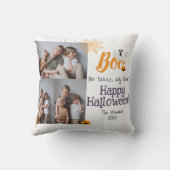 ブカボチャのジャックoランタンハロウィンフォトコラージュ クッション (裏面)