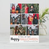 ブカボチャのジャックoランタンハロウィンフォトコラージュ シーズンカード (スタンド正面)