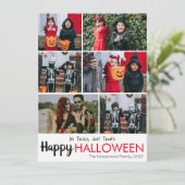 ブカボチャのジャックoランタンハロウィンフォトコラージュ シーズンカード (スタンド正面)