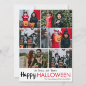 ブカボチャのジャックoランタンハロウィンフォトコラージュ シーズンカード (正面)