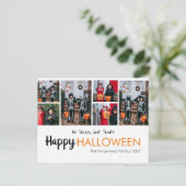 ブカボチャのジャックoランタンハロウィンフォトコラージュ シーズンポストカード (スタンド正面)