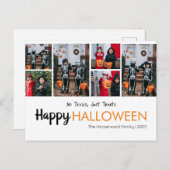 ブカボチャのジャックoランタンハロウィンフォトコラージュ シーズンポストカード (正面/裏面)
