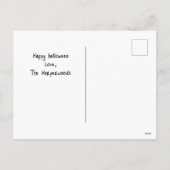 ブカボチャのジャックoランタンハロウィンフォトコラージュ シーズンポストカード (裏面)