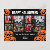 ブカボチャのジャックoランタンハロウィンフォトコラージュ シーズンポストカード (正面)