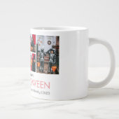 ブカボチャのジャックoランタンハロウィンフォトコラージュ ジャンボコーヒーマグカップ (右)