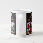 ブカボチャのジャックoランタンハロウィンフォトコラージュ ジャンボコーヒーマグカップ (裏面)