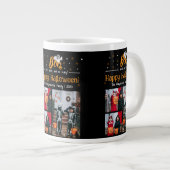 ブカボチャのジャックoランタンハロウィンフォトコラージュ ジャンボコーヒーマグカップ (正面右)