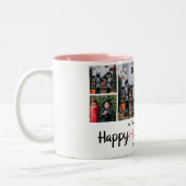 ブカボチャのジャックoランタンハロウィンフォトコラージュ ツートーンマグカップ (左)