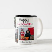 ブカボチャのジャックoランタンハロウィンフォトコラージュ ツートーンマグカップ (正面右)