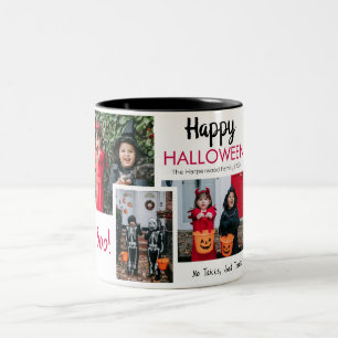 ブカボチャのジャックoランタンハロウィンフォトコラージュ ツートーンマグカップ