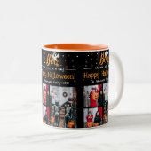 ブカボチャのジャックoランタンハロウィンフォトコラージュ ツートーンマグカップ (正面右)