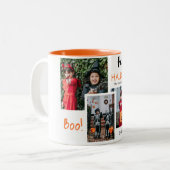 ブカボチャのジャックoランタンハロウィンフォトコラージュ ツートーンマグカップ (正面左)