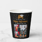 ブカボチャのジャックoランタンハロウィンフォトコラージュ 紙コップ (正面)