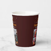 ブカボチャのジャックoランタンハロウィンフォトコラージュ 紙コップ (左)