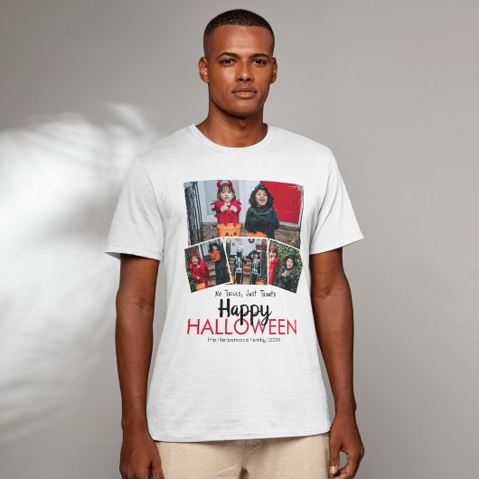 ブカボチャのジャックoランタンハロウィンフォトコラージュ tシャツ