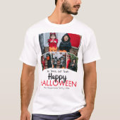 ブカボチャのジャックoランタンハロウィンフォトコラージュ tシャツ (正面)