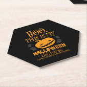 ブカボチャ皮肉な面白いハロウィーンの衣装 ペーパーコースター (アングル)