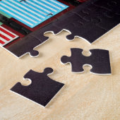 ブカラフルライトンビーチハッツ ジグソーパズル (側面)