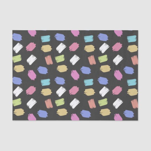 ブカラフルラシ線（黒） 薄葉紙 (正面)