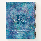 ブカラフルルーズパーソナライズされたネームSketchbook ノートブック (裏面)
