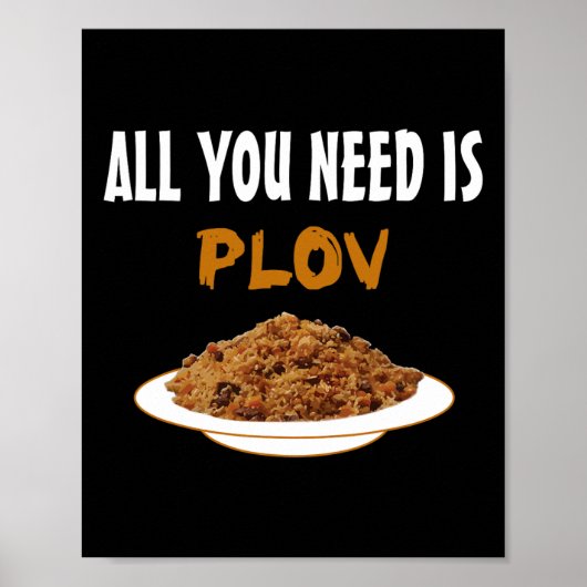 ブカリアおもしろいンウズベク料理 – Plov Lover Bbq Tee Gi ポスター (正面)