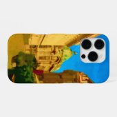 ブカレストシティデジタ絵を描ル iPhoneケース (裏面横)