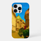 ブカレストシティデジタ絵を描ル iPhoneケース (裏面)