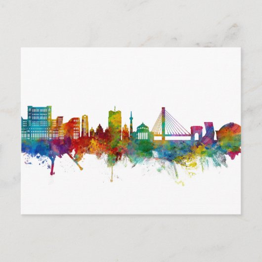 ブカレストルーマニアのスカイラインポストカード ポストカード (正面)