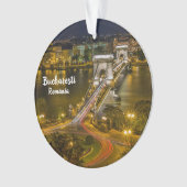 ブカレストルーマニア写真クリスマスオーナメント オーナメント (正面)