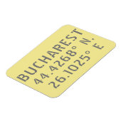 ブカレスト緯度経度 マグネット (左側)