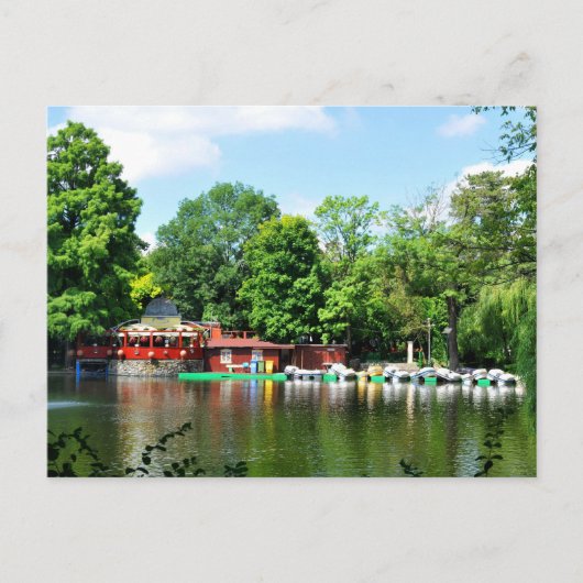 ブカレスト、ルーマニアのCismigiu公園 ポストカード (正面)