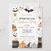 ブカワイイ幽霊ハローウィンパーティカボチャ 招待状 (正面)